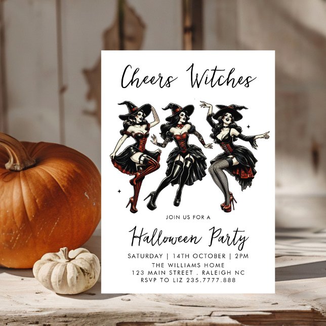 Invitation Soirée d'Halloween pour adultes sorciers (Créateur téléchargé)