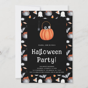 Invitation Soirée d'Halloween pour les enfants mignons