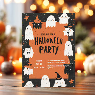 Invitation Soirée d'Halloween sur le fantôme