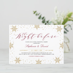 Invitation Soirée d'hiver rouge Gold & Bourgogne