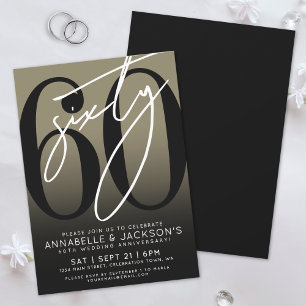 Invitation Soirée du 60e anniversaire de Black Gold
