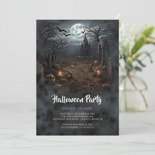 Invitation Soirée du cimetière gothique de la fumée noire (Debout devant)