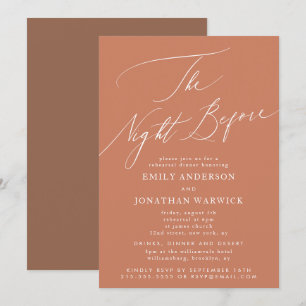 Invitation Soirée du désert avant le dîner de répétition Mari