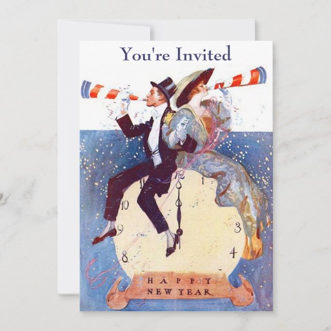Invitation Soirée du Nouvel An (Devant)