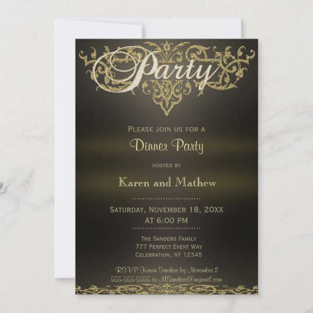 Invitation Soirée | Élégance moderne (Devant)