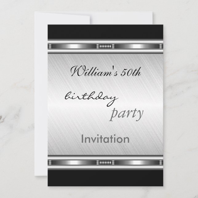 Invitation Soirée élégante 50e anniversaire (Devant)