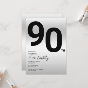 Invitation Soirée élégante 90e anniversaire