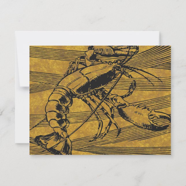 Invitation Soirée élégante de homard (Dos)