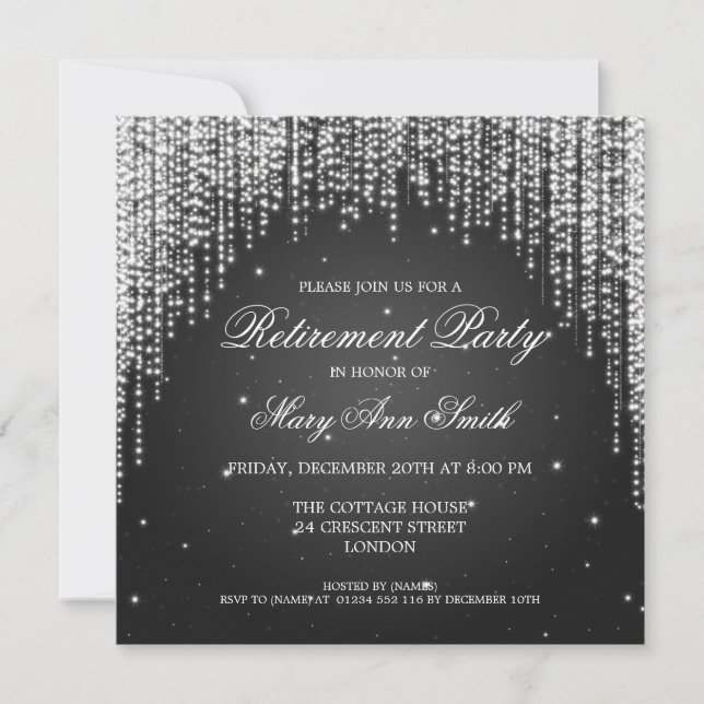 Invitation Soirée Elégante de la fête de la retraite (Devant)