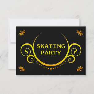 Invitation soirée élégante de patinage