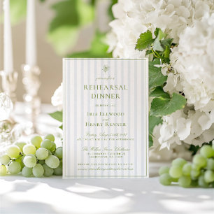 Invitation Soirée élégante Sage Vert & Bleu