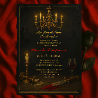 Invitation Soirée Enquête Criminelle sur le thème gothique vi