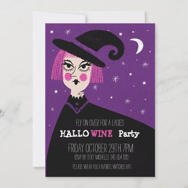 Invitation Soirée féminine de Halloween féminin (Devant)