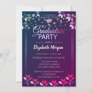 Invitation Soirée Feuille d'arbre élégant