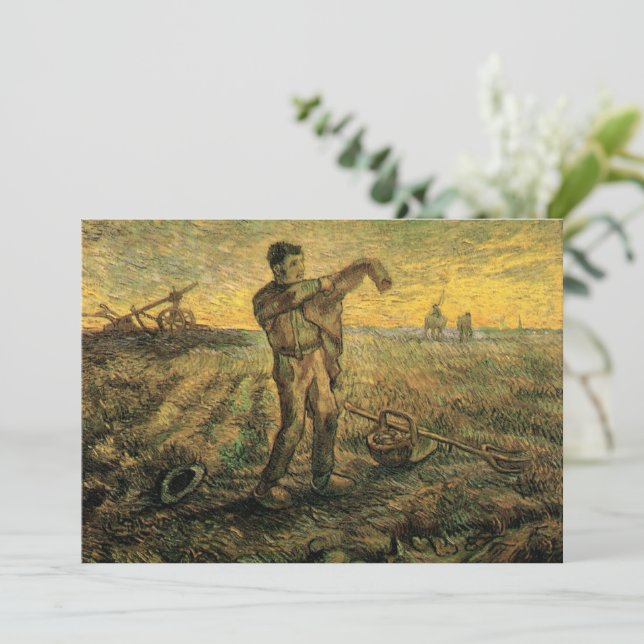Invitation Soirée - Fin de journée par Vincent van Gogh (Debout devant)