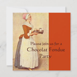 INVITATION SOIRÉE FONDUE AU CHOCOLAT