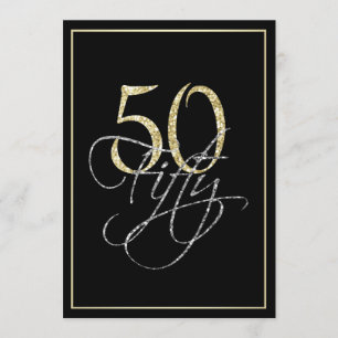 Invitation Soirée Formal Noir et Or 50ème anniversaire