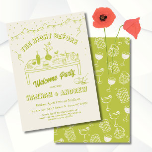 Invitation Soirée foudroyante à la main avant la fête d'accue