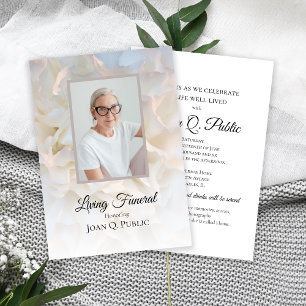 Invitation Soirée funéraire florale de l'oeillet blanc