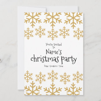 Invitation Soirée Gold de Noël