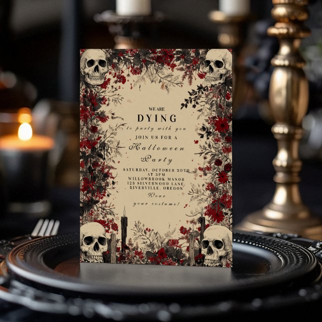 Invitation Soirée gothique aux chandelles Macabre (Créateur téléchargé)