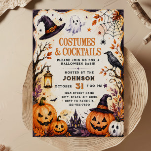 Invitation Soirée Halloween Costumes et Cocktails