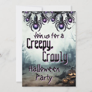 Invitation Soirée Halloween en rime avec l'araignée Veuve Noi