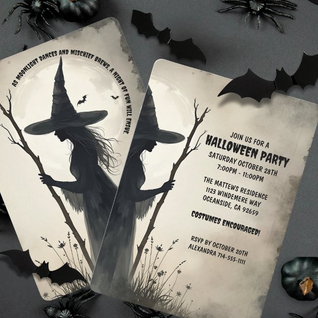 Invitation Soirée Halloween enchanteresse (Créateur téléchargé)