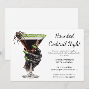 Invitation Soirée Halloween entre filles Cocktail Party Sur