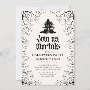 Invitation Soirée Halloween Maison Hantée