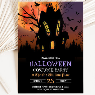 Invitation Soirée Halloween Maison Hantée