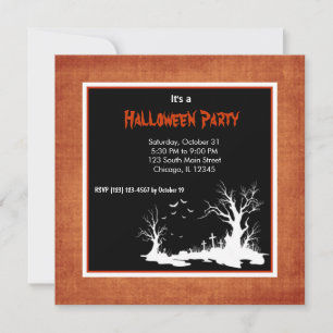 Invitation Soirée Halloween Silhouette