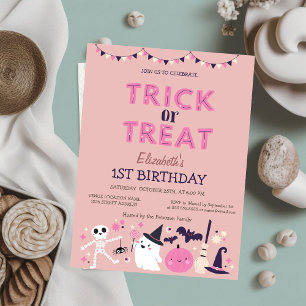 Invitation Soirée Halloween Trick or Treat Anniversaire