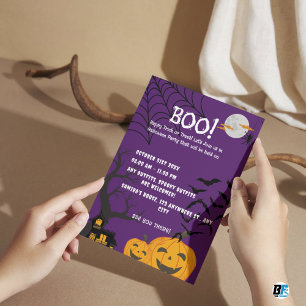 Invitation Soirée Halloween Trick or Treat - E T