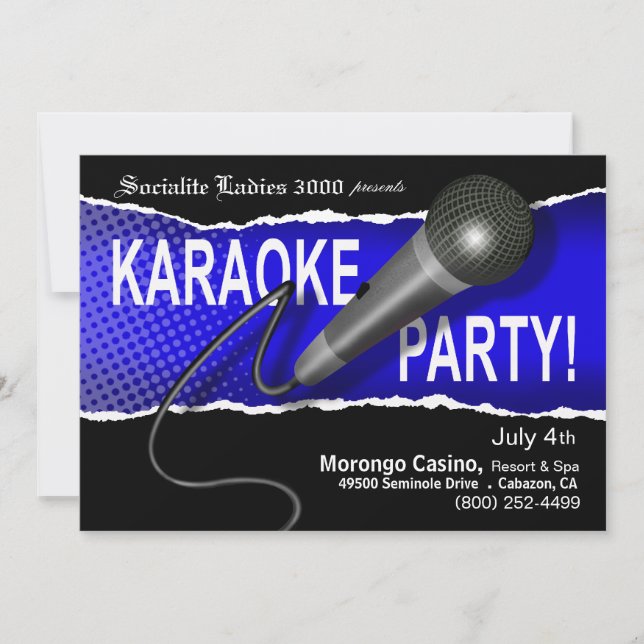 Invitation Soirée karaoké (Devant)