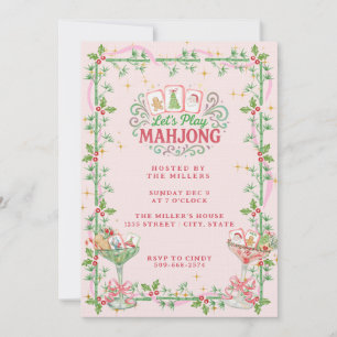 Invitation Soirée Mahjong de Noël