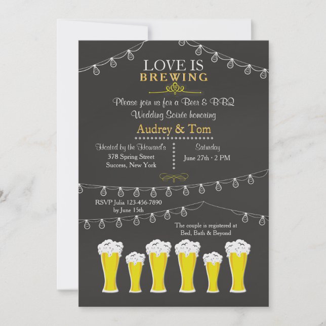 Invitation Soirée Mariage de la relève (Devant)