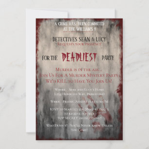 Invitation Soirée Meurtrière