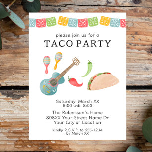 Invitation Soirée mexicaine Taco