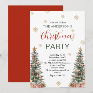 Invitation Soirée moderne Arbre de Noël