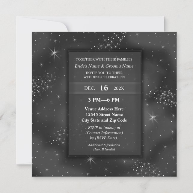 Invitation Soirée moderne élégante Sky Galaxy Mariage Party (Devant)