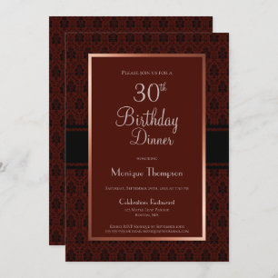 Invitation Soirée moderne en cuivre de Bourgogne 30e annivers