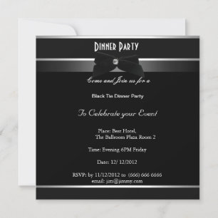 Invitation Soirée noire et blanche officielle Tout événement