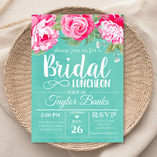 Invitation Soirée nuptiale Douche Rose