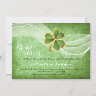 Invitation Soirée nuptiale irlandaise et voile vert mariage