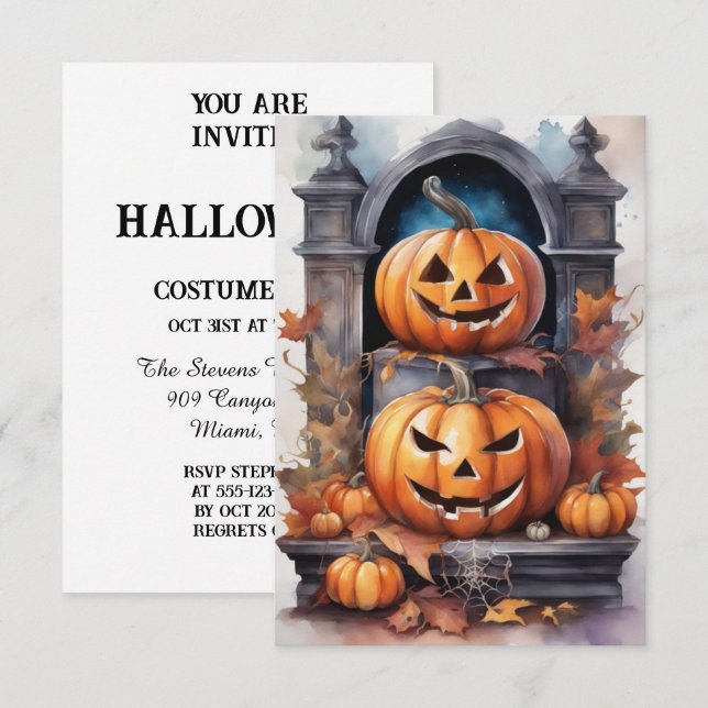 Invitation Soirée Ombragée : Adaptez votre Halloween crépuscu (Devant / Derrière)