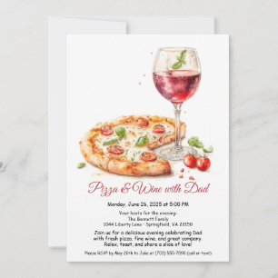 Invitation Soirée Pizza & Vin – Dîner de la Fête des Pères
