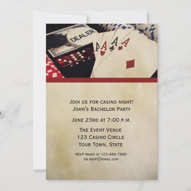 Invitation Soirée Poker (Devant)