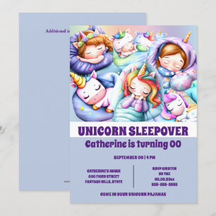 Invitation soirée pyjama slumber