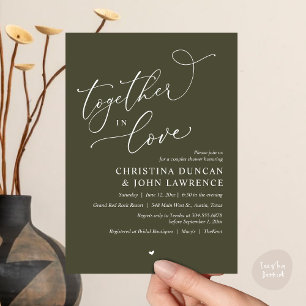 Invitation Soirée Romantique Couples Douche, Ensemble Dans L'
